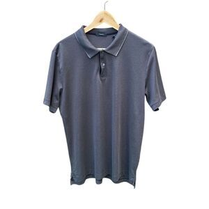 Theory Men's Gray Polo Shirt Size L Short Sleeve Casual Lightweight